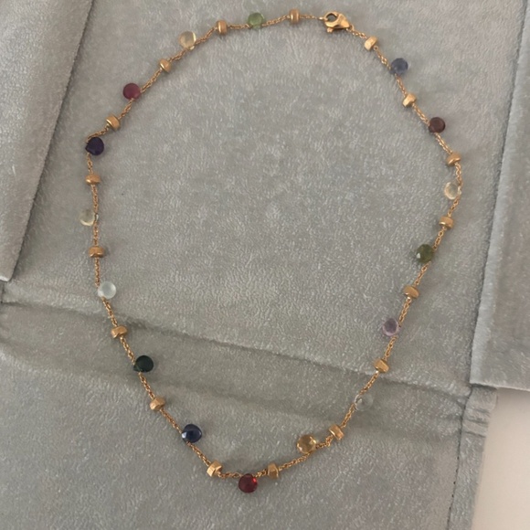 Marco Bicego 18K Yellow Gold Single-Strand Gemstone Necklace - Picture 4 of 7